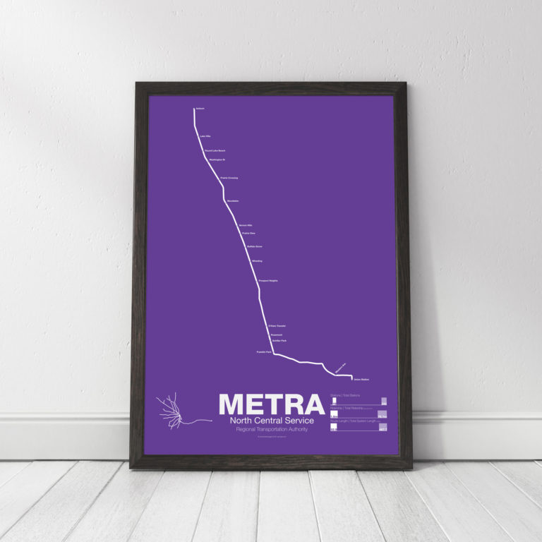 METRA North Central Service Line Poster – vanmaps