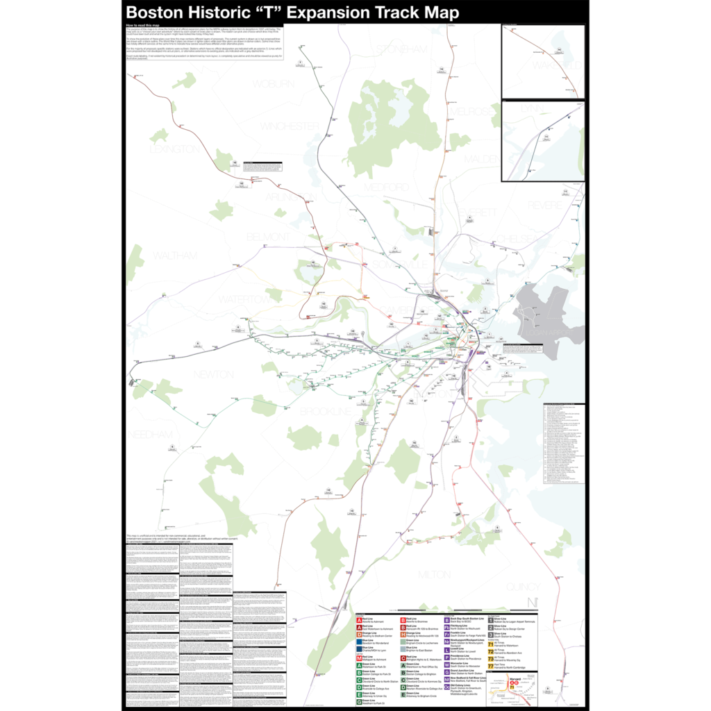 Boston Historic "T" Expansion Track Map