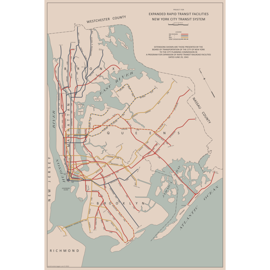 The Lost 1943 IND Second System Map