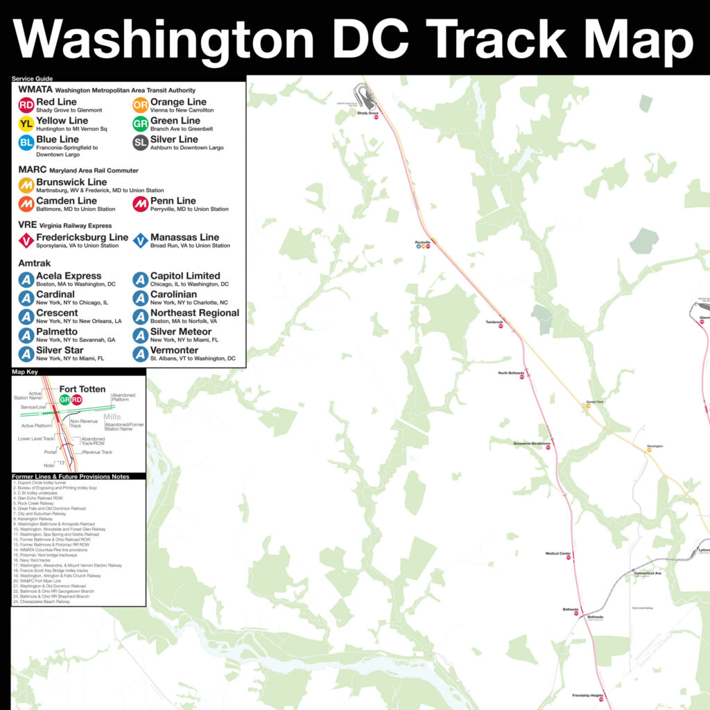 Washington DC Track Map : Complete and Geographically Accurate – vanmaps